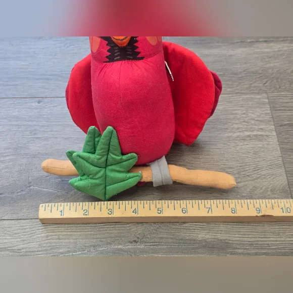 Handmade In El Salvador 1984 Red Bird On Branch Stuffed - Picture 3 of 10